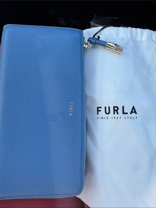 Furla Handbags - Furla Light Blue Zip-Around Continental Wallet